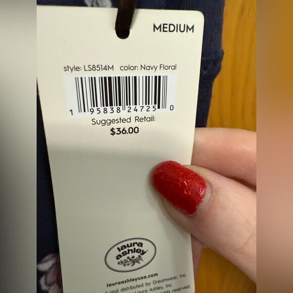 Laura Ashley floral pajama tank top size M - Picture 4 of 12